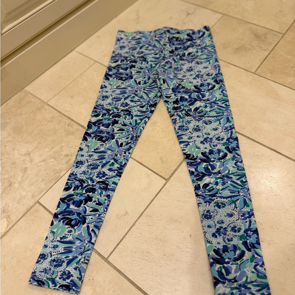 Lilly Pulitzer Blue and Green Patterned Leggings